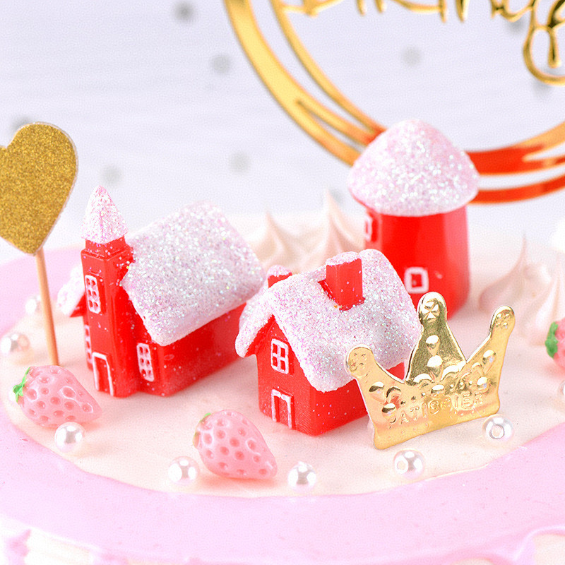 Estatuetas Miniaturas Papai Noel Boneco De Neve Casa Micro Paisagem Ornamentos Para O Natal DIY Decorações Decoração Do 