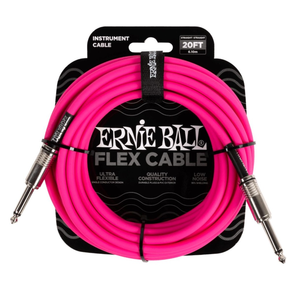 Cabo para Instrumentos Ernie Ball Flex Cable Neon P10/P10 6,10 20ft