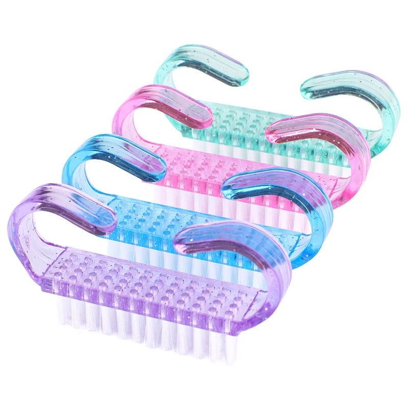 2 Escovinhas de Unhas Kit com  Unhas Salão Manicure Limpeza