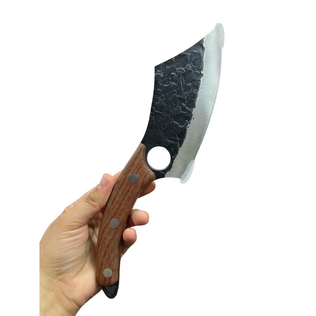 Cutelo Artesanal Cozinha Churrasco Inox Faca Brut Forge Cabo Madeira 1453