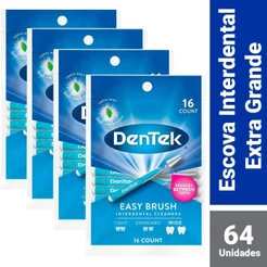 Kit Escova Interdental DenTek Easy Brush Extra 64 unidades