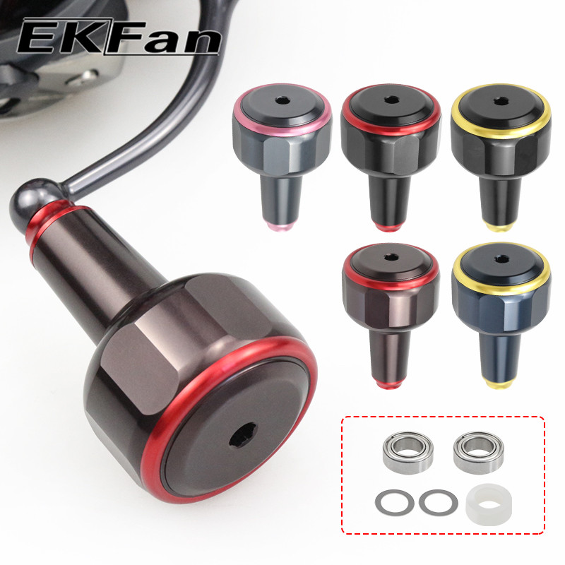 EKFan 50mm Aluminum Alloy Spinning Baitcasting Fishing Reel knob for shimano daiwa 7*4*2.5mm bearing Lure Reel diy parts