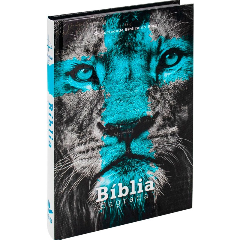 Bíblia Sagrada Leão Azul | ARC | Capa Dura Evangelismo em Oferta na Shopee