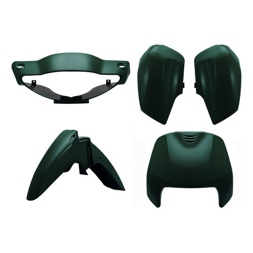 Kit Carenagem Biz 100 2003 2004 Verde Pantanal Roupa Moto Honda Modelo Original Sem Adesivo