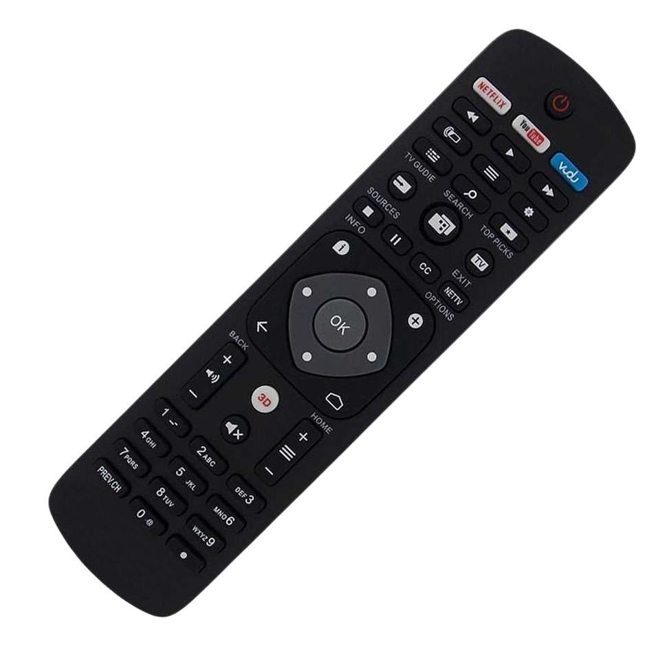 Controle Remoto TV LED Philips com Netflix / Youtube / Vudu / Smart TV