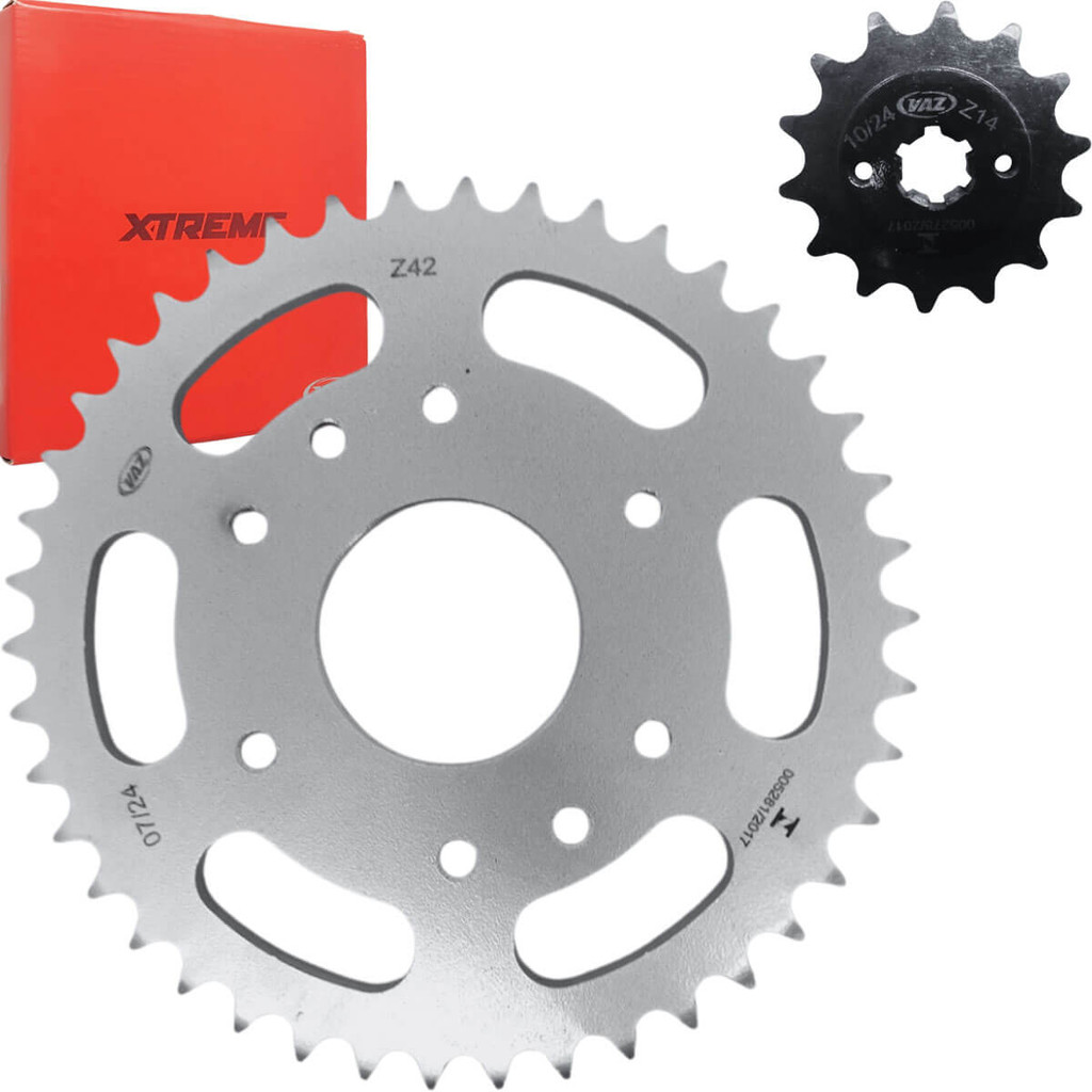Kit Coroa Pinhão Ktm Duke 200 2015 a 2025 Reforçado Vaz