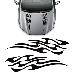 Adesivo Do Capo Chamas Faixa Tribal Preto Personalizado