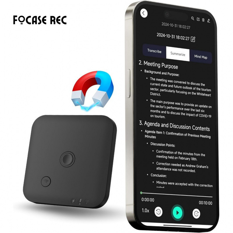 Gravador De Voz AI Com Fala No Texto E Resumo , Áudio Para Chamadas , Palestras , Reuniões , Controle De Aplicativo , Su