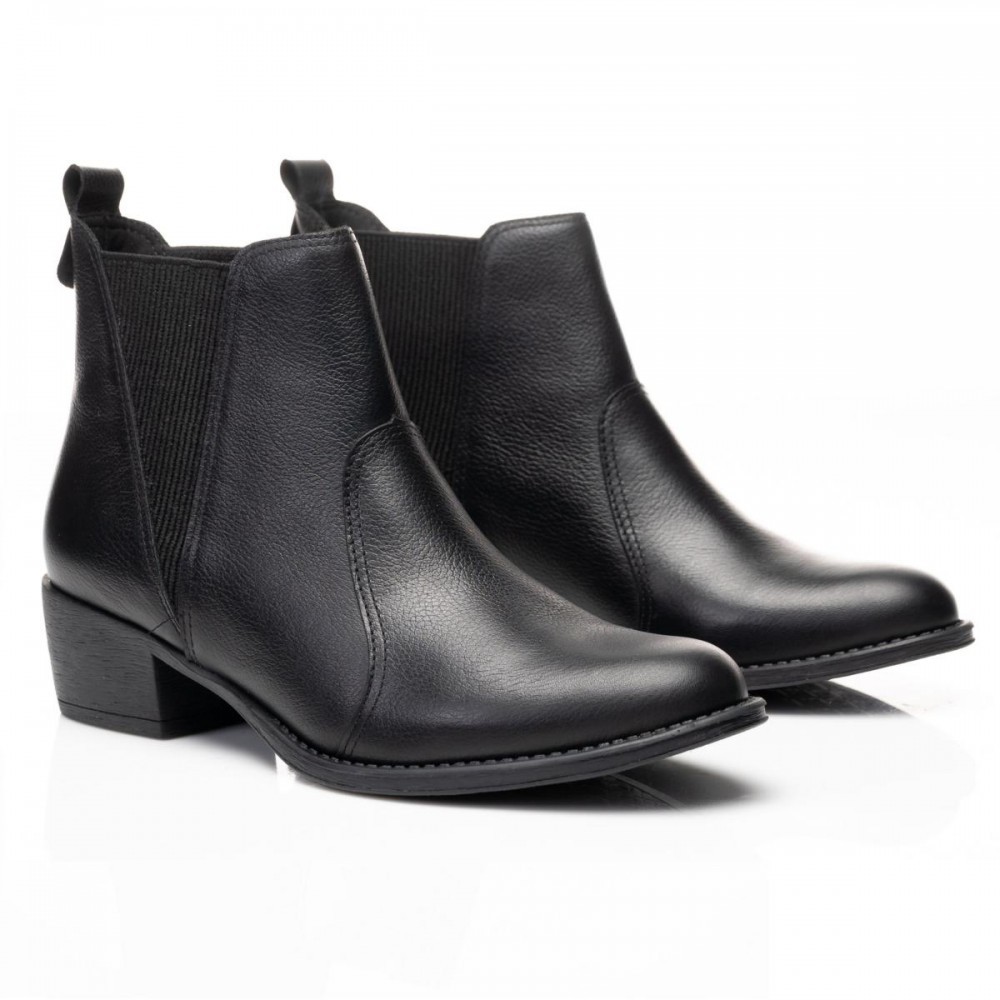 Bota Cravo & Canela 1219cc Chelsea Salto Grosso Feminino