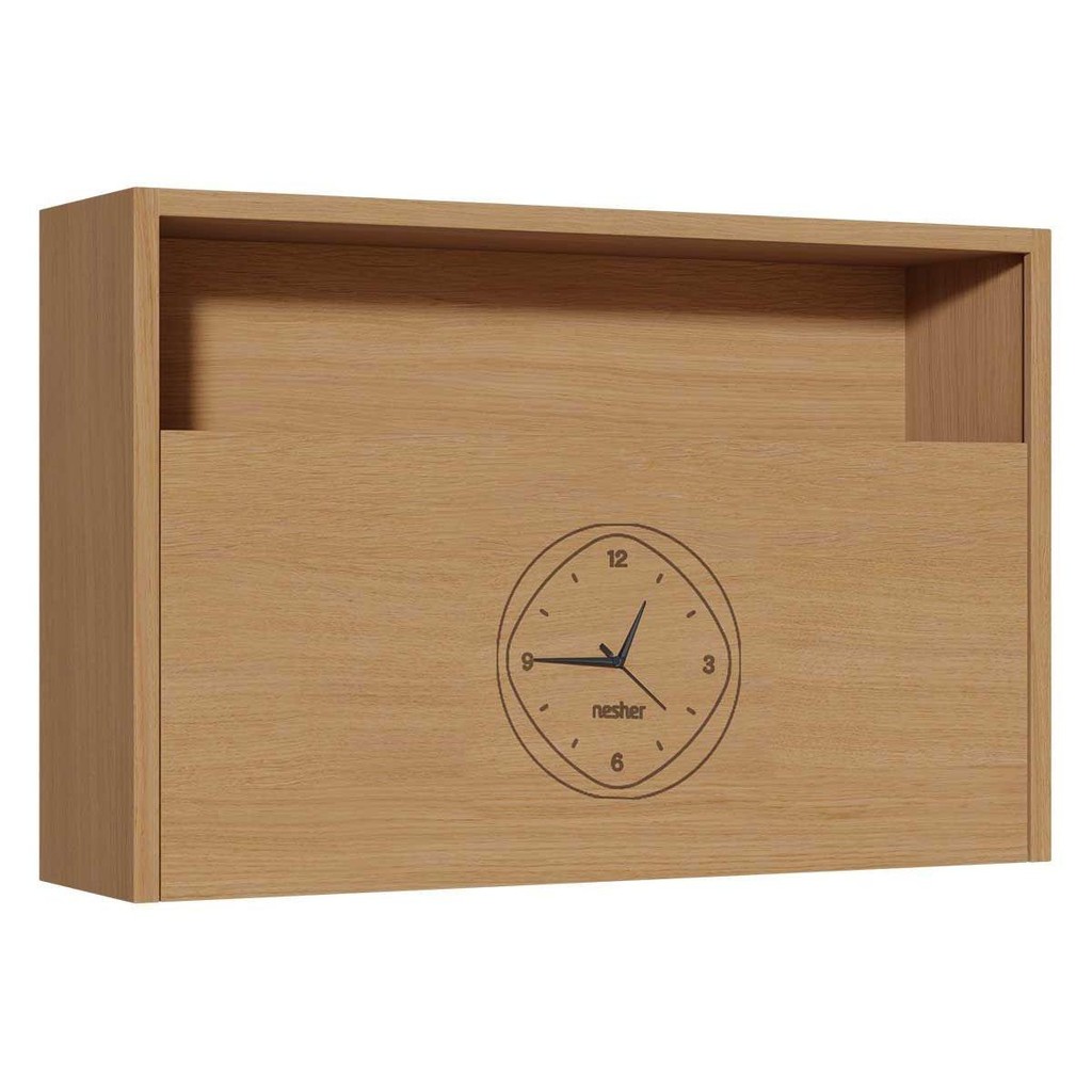Armário Aéreo p/ Cozinha Condessa c/ 1 Porta Basculante 120cm Carvalho/Cinza - Nesher