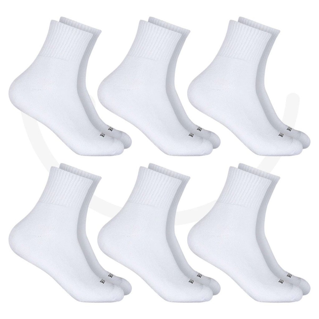Kit Com 6 Pares de Meia Cano Longo Unissex Poliéster Hoahi em Oferta na Shopee