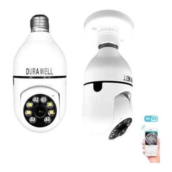 Camera LP Seguranca Lampada Yoosee Panoramica Wifi1080 Espia
