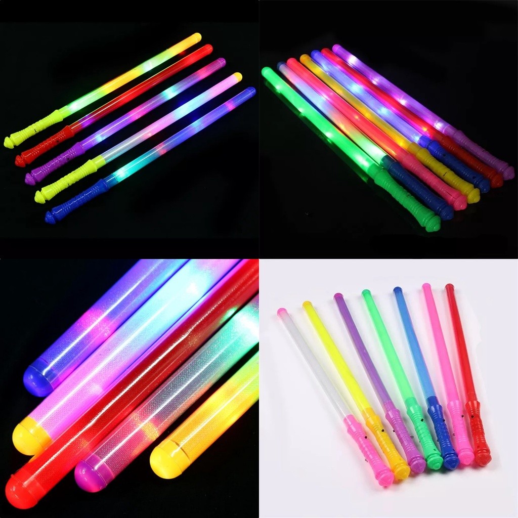 Kit 5 Bastão de Led Plástico Bastão Pisca para Festas Neon Balada Festa de Aniversario