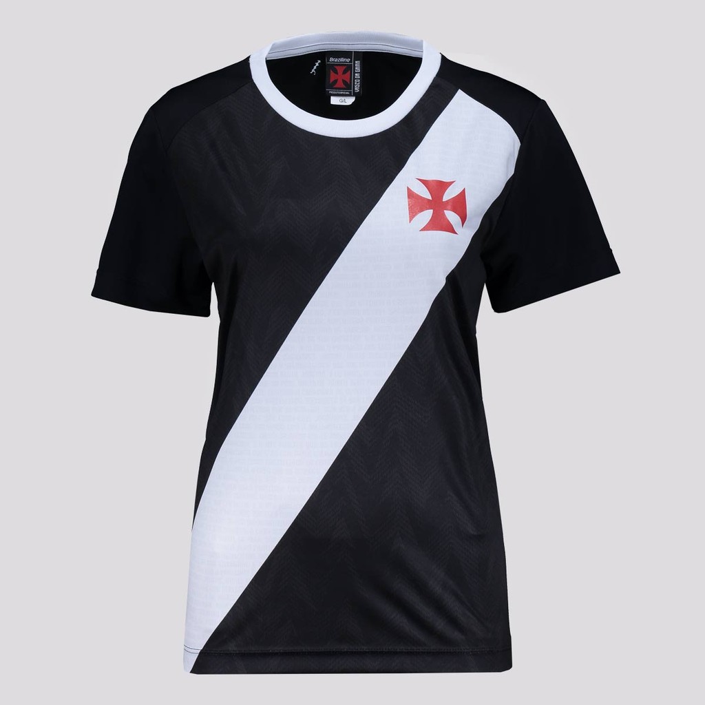 Camisa Vasco Principia Feminina Preta em Oferta na Shopee