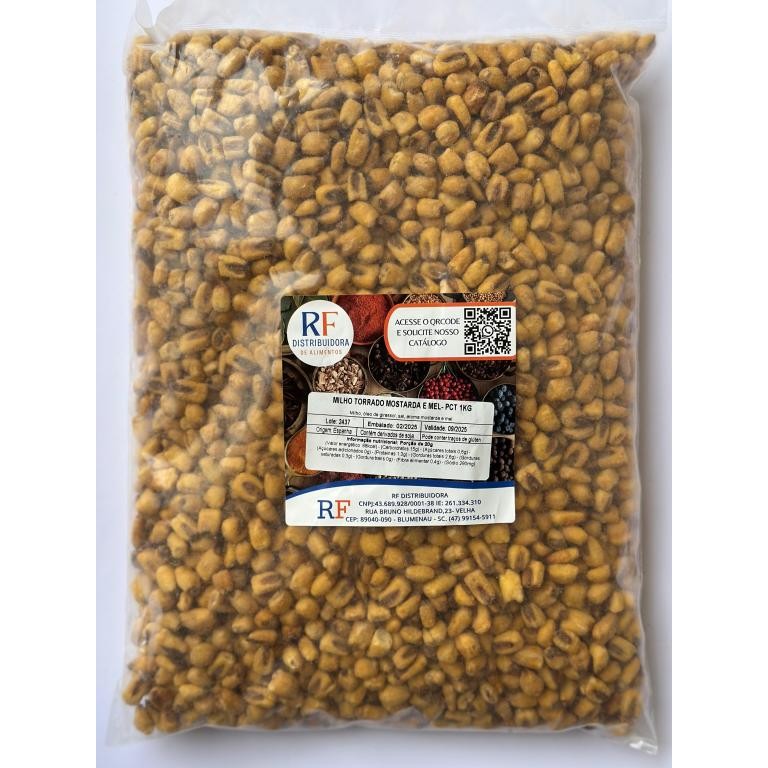 Milho Torrado Mostarda e Mel pacote de 1 KG em Oferta na Shopee