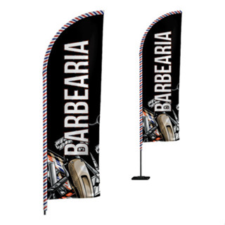 Wind Banner Barbearia Flag 2 Metros Dupla Face Tecido em Oferta na Shopee