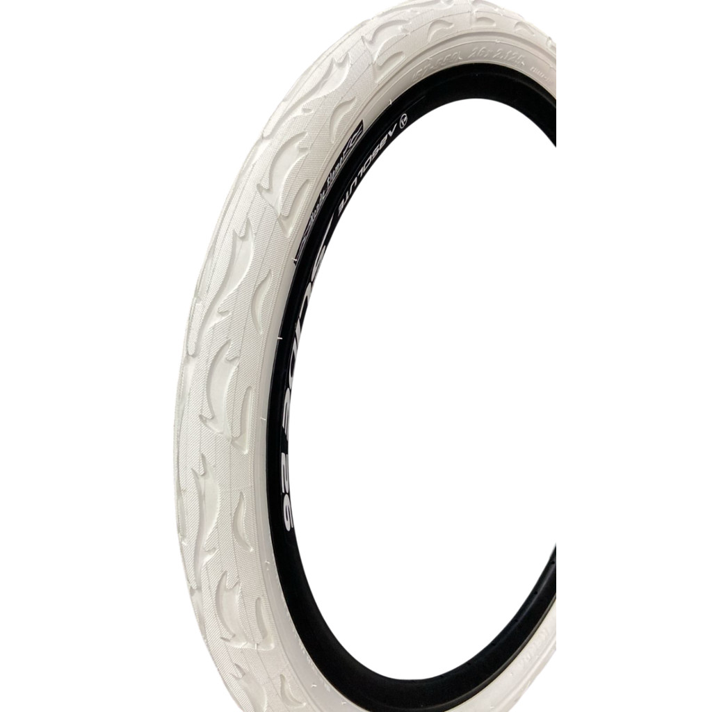 Pneu 26 X 2.125 Kenda K1008 Slick Flame Branco