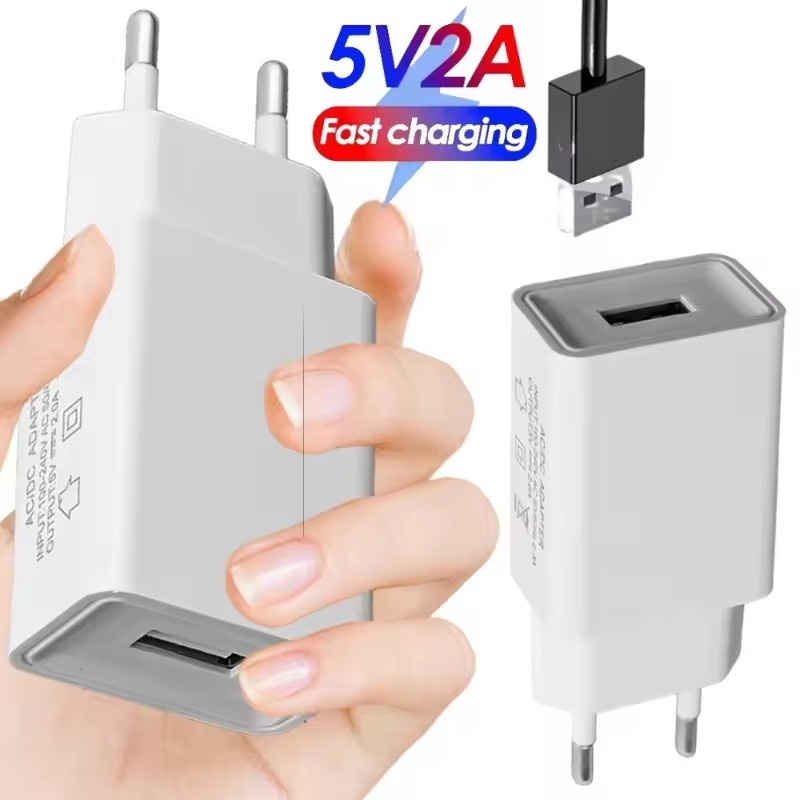 Adaptador Universal De Carregamento Rápido 5V2A , Carregador De Parede À Prova De Fogo Para PC/V-0 Com Proteção Contra S