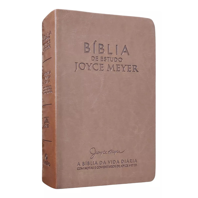 BÍBLIA DE ESTUDO JOYCE MEYER | A BÍBLIA DA VIDA DIÁRIA | NVI | CAPA DE LUXO MARROM