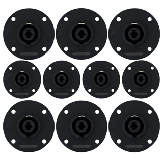 Kit 10 Conector Speakon Painel Fêmea Trava Metálica em Oferta na Shopee