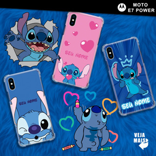 Capa Capinha - Motorola Moto E7 Power - Stitch & Angel Personalizado em Oferta na Shopee