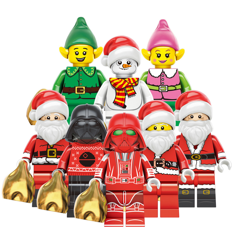 2024 Natal Elf Papai Noel Boneco De Neve Darth Vader Mini Bloco De Construção Figura Brinquedos De Halloween