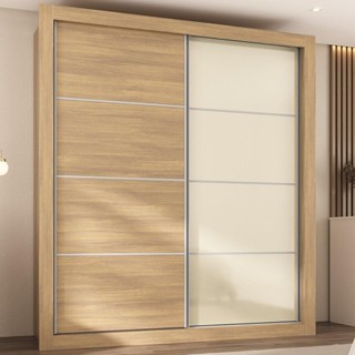 Guarda-Roupas Casal 2 Portas de Correr 4 Gavetas Dallas Multimóveis MP4313 em Oferta na Shopee