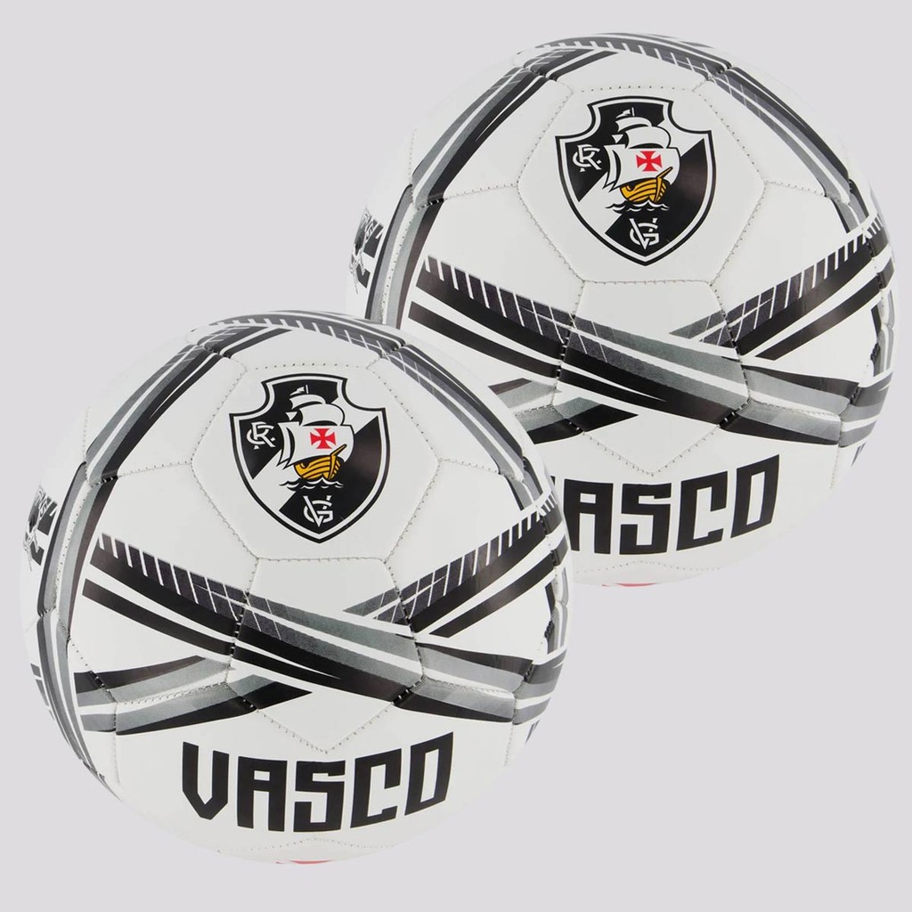 Kit 2 Bolas Vasco Estádios 24 Campo Branca e Preta