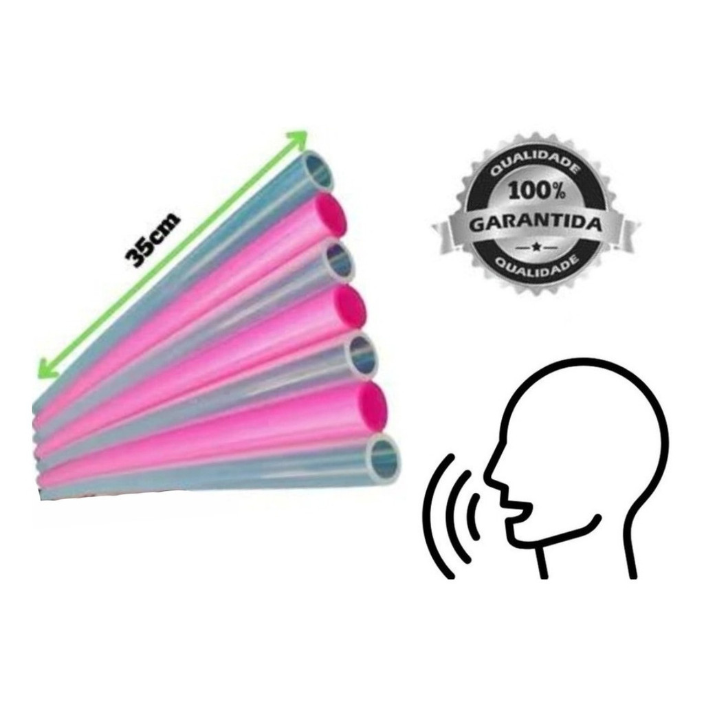 20 Tubo Ressonância Lax Vox Exercício Vocal Silicone 35 Cm em Oferta na Shopee
