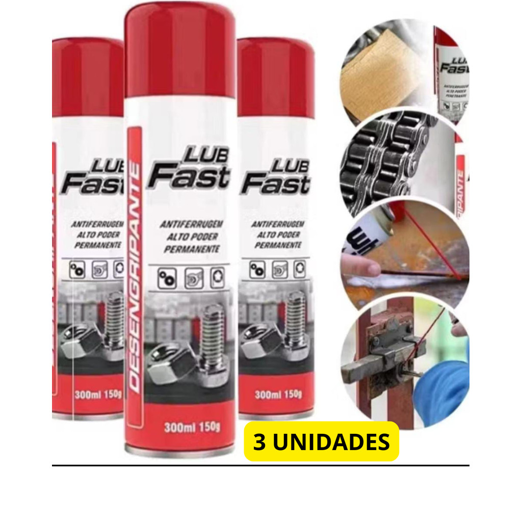 Óleo Desengripante Lub Fast 300ml  Mundial em Oferta na Shopee
