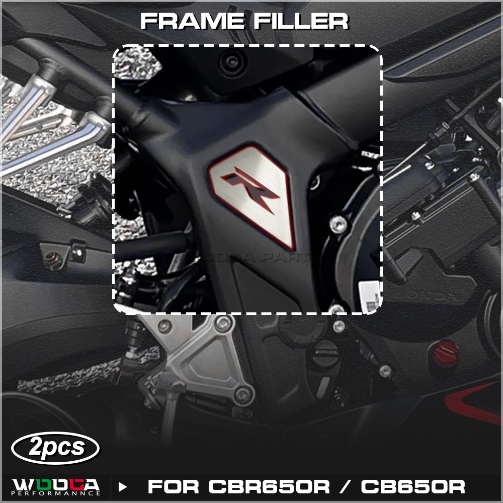 WOOGA CBR650R Quadro Enchimento Para Honda CBR 6R50R CB650R Lateral Capa Guarnição Cobre Adesivo De Aço Inoxidável 650 R