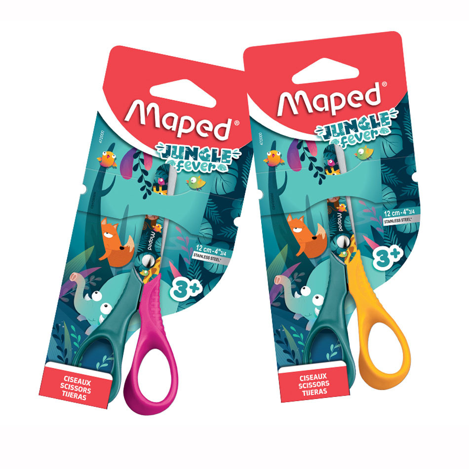 Tesoura escolar Vivo Jungle Fever 12cm 472000 Maped em Oferta na Shopee