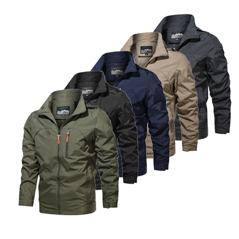 Jaqueta Masculina Corta Vento Impermeável Com Capuz Para Exterior Trabalho Caminhada ao Ar Livre
