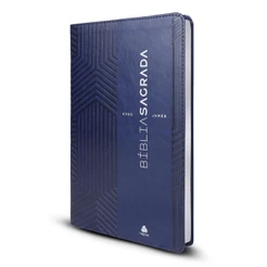 Bíblia Sagrada King James | Ultrafina Slim | Capa Luxo | Azul