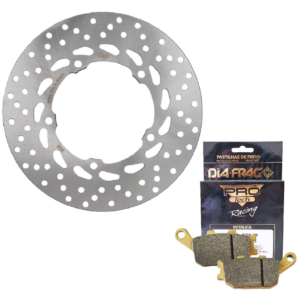 Disco de Freio Traseiro Xj6 + Pastilhas Diafrag Metálicas em Oferta na Shopee