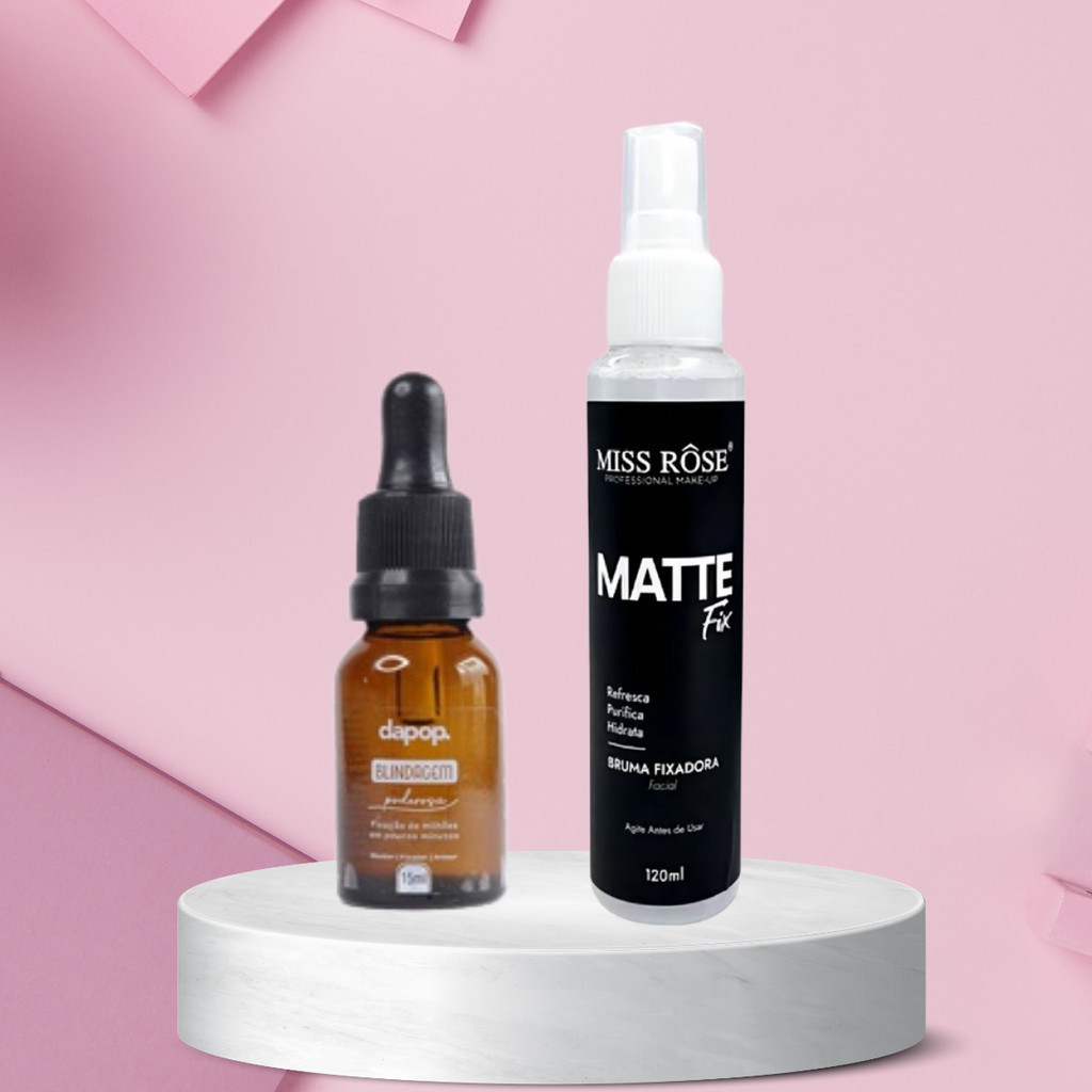 Kit Blindagem Poderosa Dapop + Bruma Fixadora Hidrata, Purifica e Refresca Miss Rose em Oferta na Shopee