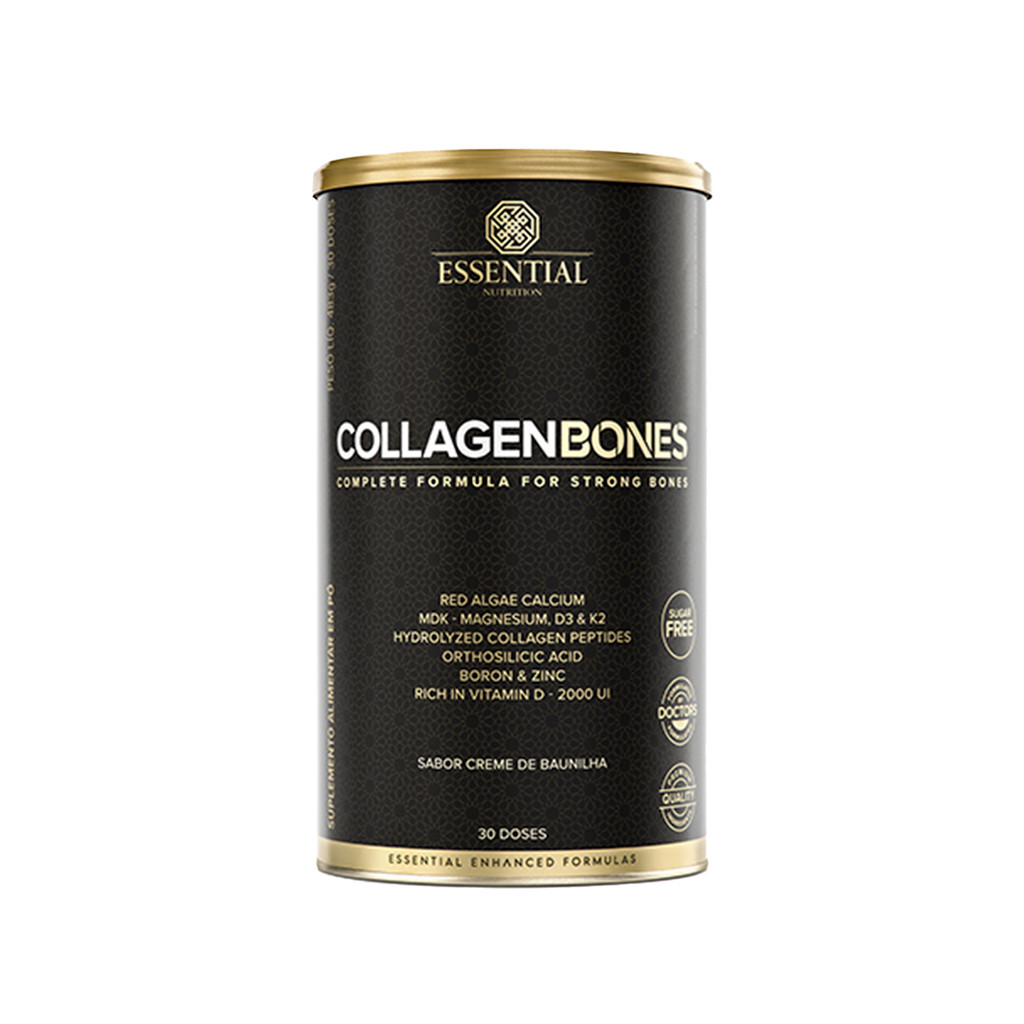 Collagen Bones Da Esssential Nutrition Baunilha Com 30 Doses em Oferta na Shopee