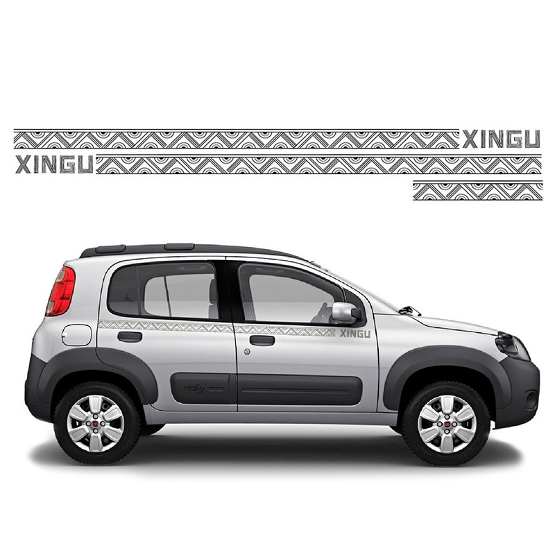 Adesivo Logo Faixa Fiat Uno Mille Way Xingu Kit Completo em Oferta na Shopee