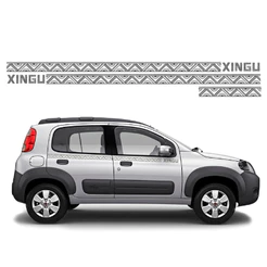 Adesivo Logo Faixa Fiat Uno Mille Way Xingu Kit Completo