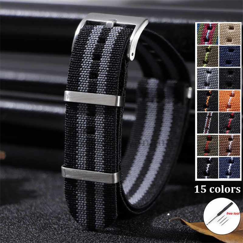 Pulseira De Relógio Da Otan De Nylon Premium 18mm 20mm 22mm Universal De Tecido Feminina Masculina