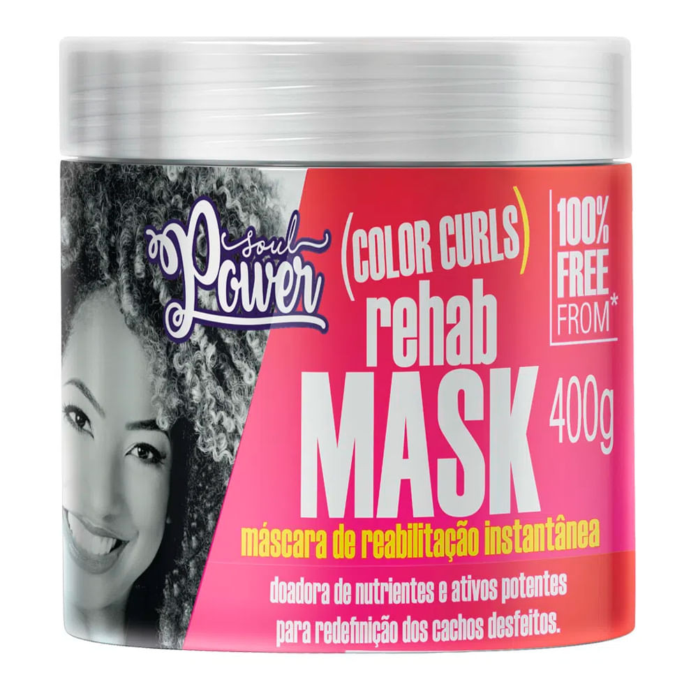 Máscara De Tratamento Soul Power Color Curls Rehab 400g - Beauty