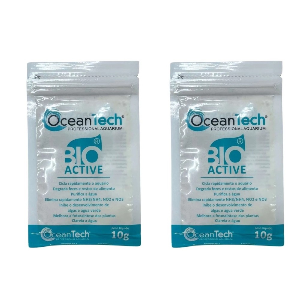 Bio active 10g Ocean Tech - Acelerador Biológico para aquário - 2 saches em Oferta na Shopee