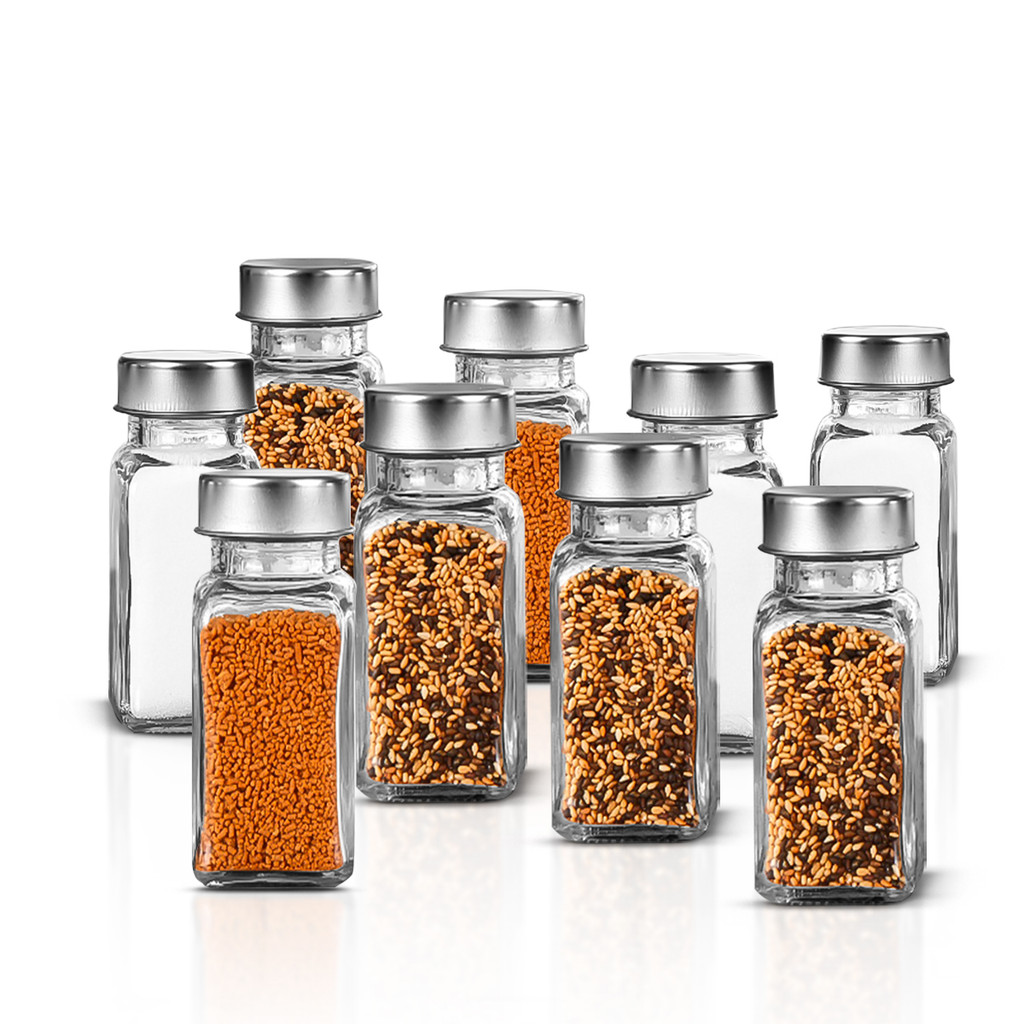 Kit 12 Pote Temperos vidro inox cozinha condimento dosador porta saleiro pimenteiro 120Ml em Oferta na Shopee