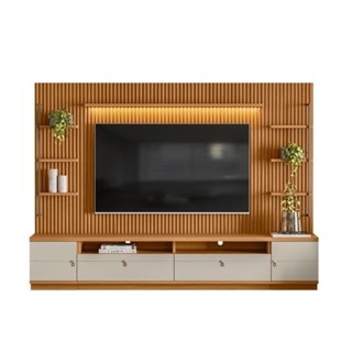 Rack com Painel Ouro Preto em Oferta na Shopee