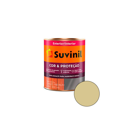 Tinta Esmalte Sintético Cor e Proteção Areia Brilhante 900ml - SUVINIL - Home & Living