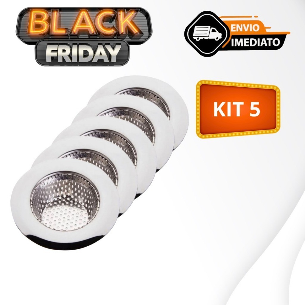 Kit 5 Ralo Para Pias Tanques Ralinho Inox Tamanho Universal