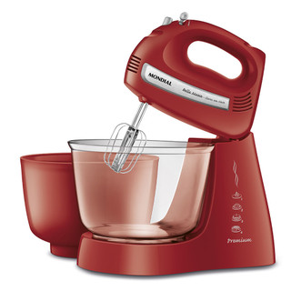 Batedeira Bella Massa Mondial Vermelha e Inox 500W B-55-R em Oferta na Shopee