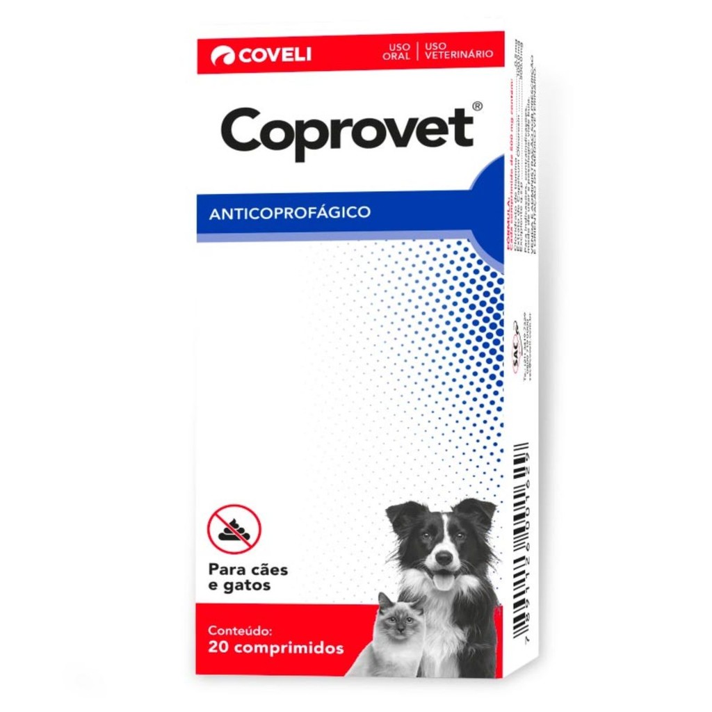 Coprovet Anticoprofágico para Cães e Gatos 20 Comp. - Coveli - Pets