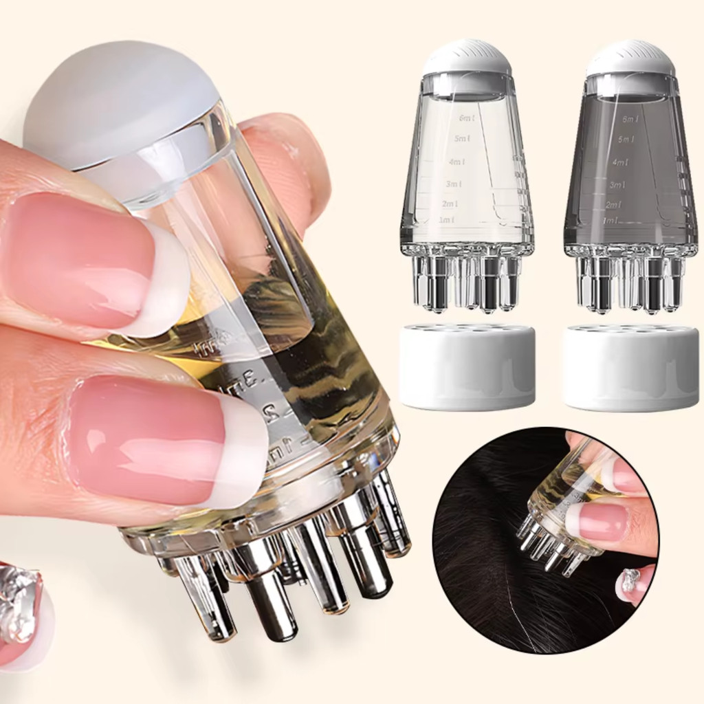 Aplicador Portátil de Couro Cabeludo com Pente de Massagem para Tratamento de Cabelo Todos os Tipos em Oferta na Shopee