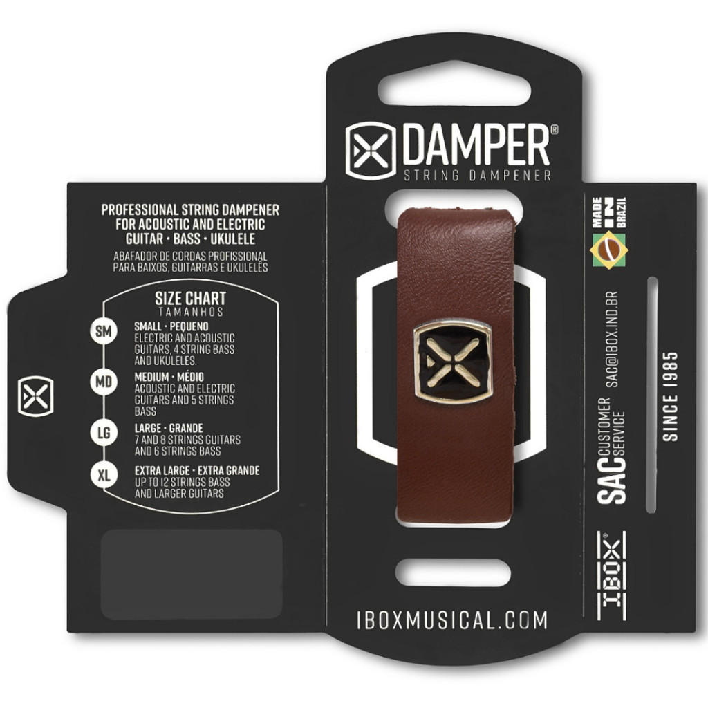 ABAFADOR DAMPER MD TAG METAL COURO MARROM DSMD03
